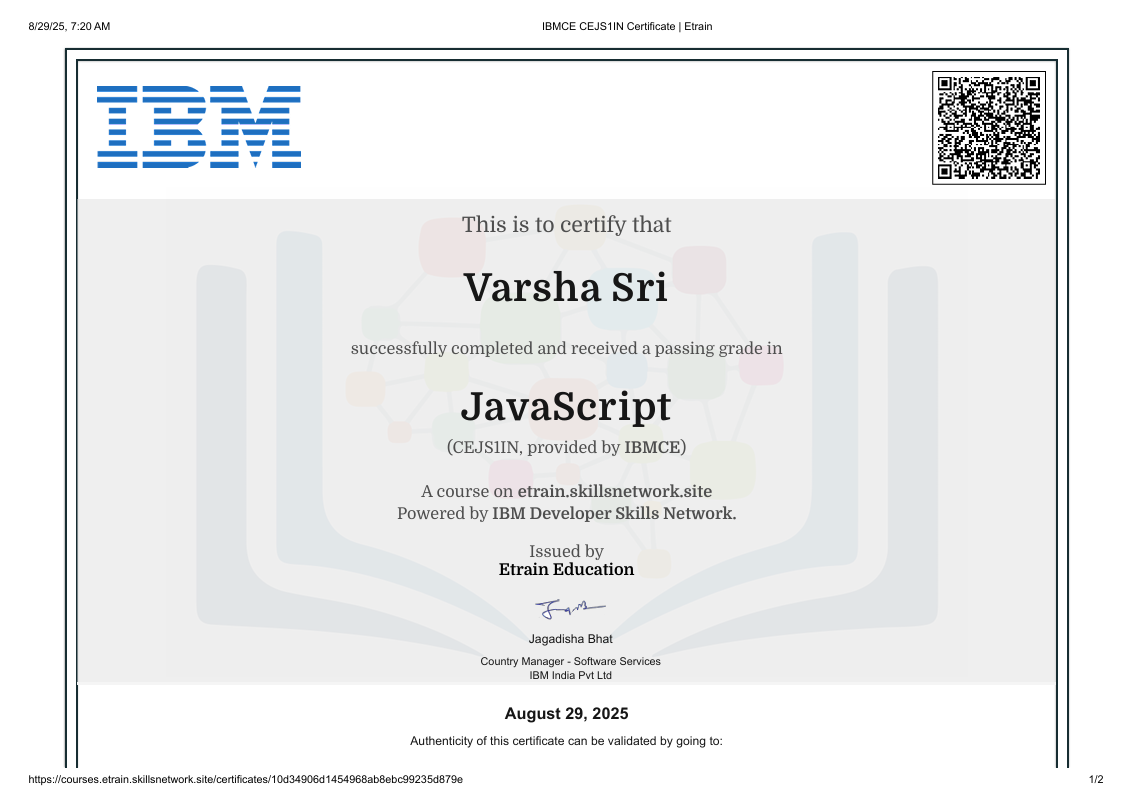 Varsha Sri | Portfolio